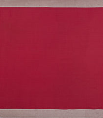 Crimson Woven Mysore Silk Saree With Floral Motifs-MS3402