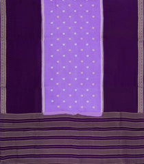 Lavender Woven Blended Viscose Saree With Zari Buttas & Contrast Border-BL5511
