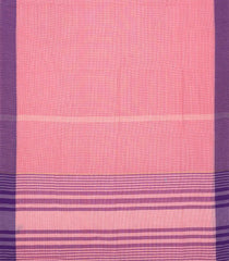 Peach Woven Chirala Cotton Saree With Checks & Contrast Border-CR1293