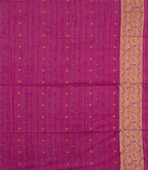 Magenta Woven Art Dupion Saree With Meena Floral Border-BL5926
