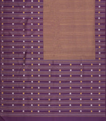 Dark Purple Handloom Kanchipuram Silk Saree With Coin Motifs-KA15781