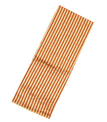 Rust Woven Banarasi Khadi Georgette Silk Saree With Stripes-BE1505