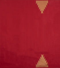 Crimson Handloom Kanchipuram Silk Saree With Temple Border-KA15050-Crimson
