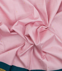 Baby Pink Handloom Korvai Kanchipuram Silk Saree With Buttas-KA15464