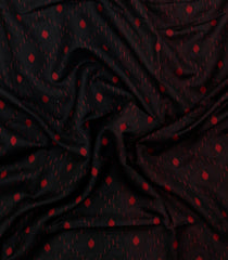 Black Woven Tussar Silk Saree With Buttas -TU3465