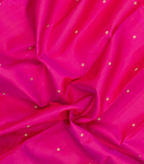 Hot Pink Handloom Kanchipuram Silk Saree With Buttas & Zari Border-KA16198