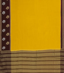 Mustard Woven Blended Viscose Saree With Contrast Border-BL5545