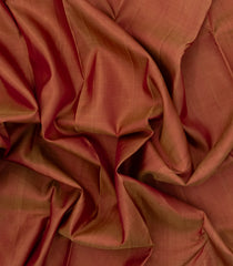 Rust Handloom Kanchipuram Silk Saree With Crimson Border-KA14851