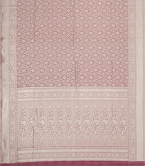 Dusty Pink Woven Art Dupion Saree With Floral Zari Motifs-BL5917