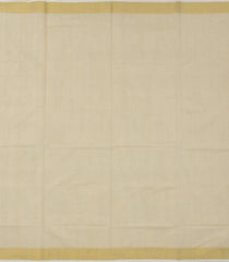 Off White Handloom Kerala Cotton Saree With Zari Stripes Border-KEC1027