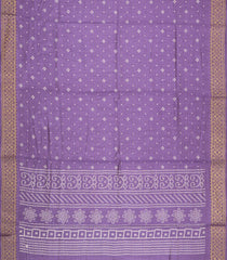 Lavender Printed Synthetic Dola Silk Saree With Zari Stripes & Border-SY0313