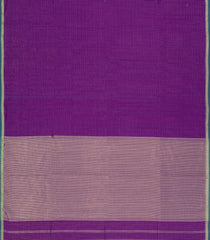 Purple Handloom Maheswari Silk Cotton Saree With Zari Checks-SC4176