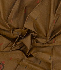 Dark Olive Woven Chettinad Cotton Saree With Buttas-CN1862