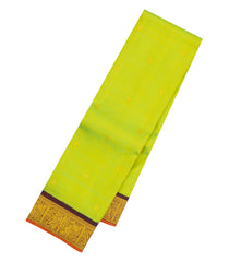 Light Green Handloom Korvai Kanchipuram Silk Saree With Buttas-KA15426