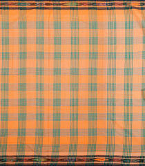 Peach Woven Kadappa Cotton Saree With Checks-KN0719