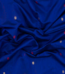 Blue Handloom Maheswari Silk Cotton Saree With Buttas-SC4144