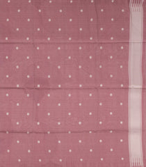 Dusty Peach Woven Art Dupion Saree With Printed Circle Motifs-BL4959