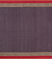 Burgundy Handloom Silk Cotton Saree With Buttas-SC4326