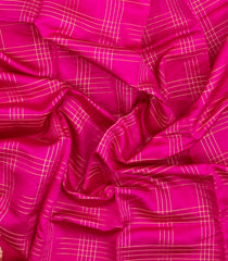 Pink Handloom Banarasi Silk Saree With Zari Checks-BE1874