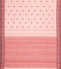 Baby Pink Handloom Korvai Kanchipuram Silk Saree With Thread Work Buttas-KA14100