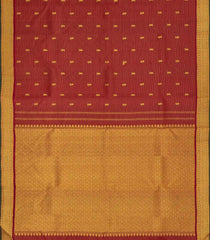 Maroon Handloom Kanchipuram Silk Saree With Zari Stripes-KA15299