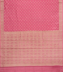 Peach Woven Tussar Silk Saree With Floral Buttas-TU3402