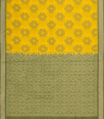 Yellow Woven Art Dupion Saree With Printed Tie & Dye Motifs & Contrast Border-BL4978