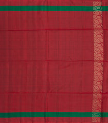 Orange Handloom Soft Silk Saree With Floral Motifs & Contrast Border-SO4159