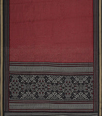Maroon Printed Chanderi Cotton Saree With Zari Border-BL5485