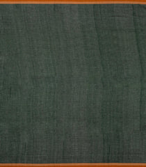 Dark Green Handloom Bengal Cotton Saree With Mango Buttas-BG1591