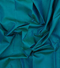 Cyan Handloom Kanchipuram Silk Saree With Contrast Border-KA15009
