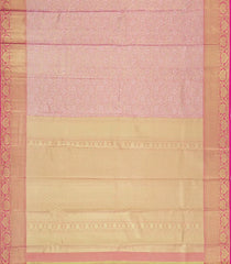 Baby Pink Woven Tissue Silk Saree With Floral Zari Motifs-KA15548
