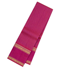 Pink Handloom Kanchipuram Silk Saree With Zari Checks-KA15220