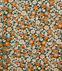 Light Green Woven Chirala Cotton Saree With Checks & Contrast Border-CR1335