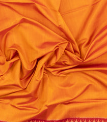 Mango Yellow Handloom Rajkot Patola Silk Saree With Contrast Ikat Border-IK0549