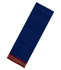 Dark Blue Woven Chirala Cotton Saree With Printed Blouse-CR1514