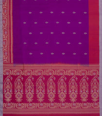 Purple Handloom Soft Silk Saree With Floral Buttas & Contrast Border-SO4536