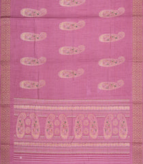 Dusty Pink Printed Synthetic Dola Silk Saree With Zari Stripes & Border-SY0395