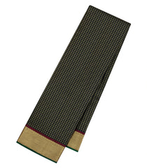 Bottle Green Handloom Kanchipuram Silk Saree With zari Checks-KA15097