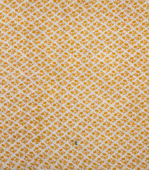 Mustard Printed Kalamkari Cotton Saree -KAL1250
