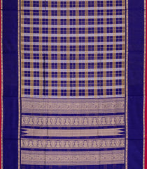 Purple Handloom Silk Cotton Saree With Zari Checks-SC4270