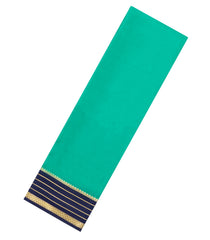 Aquamarine Woven Mysore Silk Saree With Contrast Border-MS3852