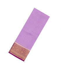 Lavender Woven Blended Viscose Saree With Zari Checks-BL6081