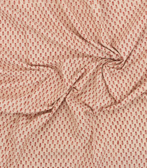 Taupe Printed Jaipur Cotton Saree With Floral Motifs-JC1661
