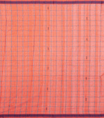 Peach Woven Kadappa Cotton Saree With Checks-KN0736