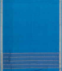 Sky Blue Printed Synthetic Tussar Silk Saree With Zari Stripes & Border -SY0088