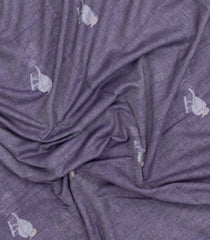 Grey Handloom Bengal Cotton Saree With Bird Buttas-BG1977