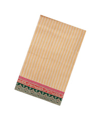 Gold Woven Synthetic Blended Saree With Embroidered Border-EN1980