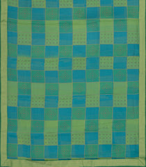 Aquamarine Woven Synthetic Brasso Saree With Floral Motifs-BL4917