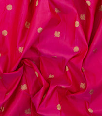 Hot Pink Handloom Kanchipuram Silk Saree With Annam Buttas-KA14420